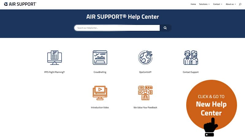 AIR SUPPORT New Online Help Center