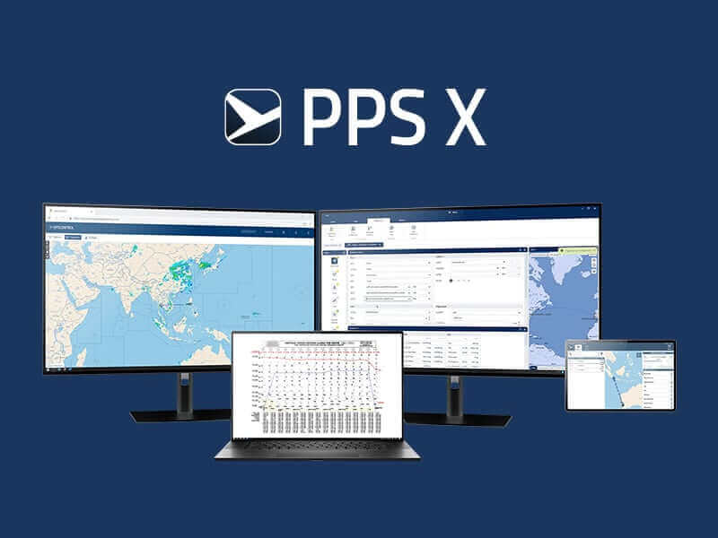 Website banner introducing PPS X, The Next Generation of Flight Planning Software illustration includes mock-ups of four screen including a laptop and a tablet size mobile device.