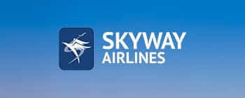 Featured Image with Skyway Airlines logo on sky blue background