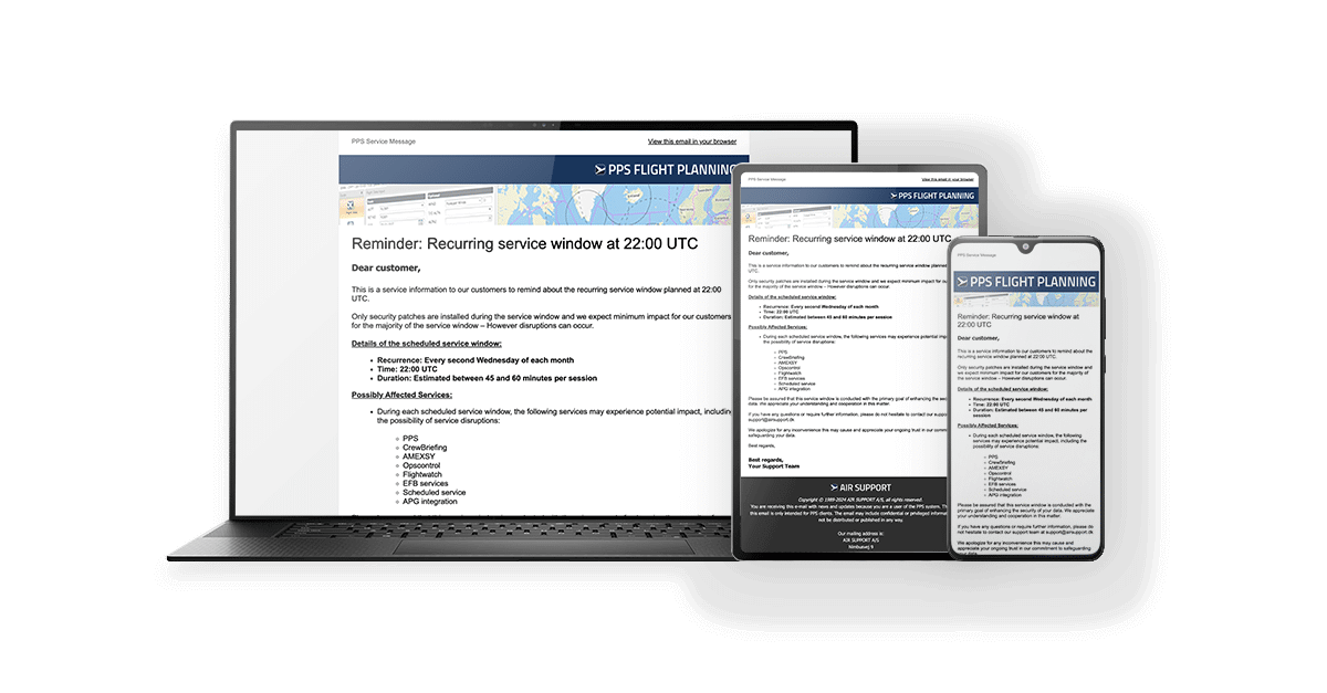 PPS Flight Planning Service Messages